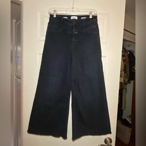 CLOSED Flared-x Wide Leg Jeans In Blue/ Black Size 27
